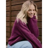 Reserved Vesta od mješavine vune - tamnoljubičasto | shoptok.hr