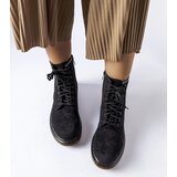 Gemre Black eco-suede worker boots Alfreda | shoptok.hr