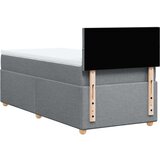 vidaXL Okvir kreveta s oprugama i madrac svjetlosivi 80x200cm tkanina | shoptok.hr
