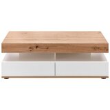 Bessagi Home klubska miza cara, bela, hrast, 2 predala | Shoptok.si