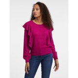 Orsay Dark pink ladies sweater with ruffles - Women Cijene