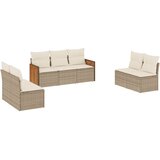  7-dijelni set vrtnih sofa od poliratana s jastucima bež | shoptok.hr