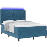  s opruga kutije s LED trakama Plava 140 x 200 cm Baršun | shoptok.hr