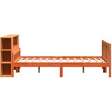 vidaXL Knjižna postelja brez vzmetnice vošč. rjava 160x200cm trden les | Shoptok.si