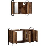  Set ormarića za kupaonicu 2 kom. Staro drvo 65,5 x 34 x 61 cm | shoptok.hr