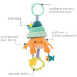 Infantino plišana zvečka i grickalica Pull & Shake Jittery Pal - Hermit Crab | shoptok.hr
