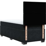 vidaXL Box spring postelja z vzmetnico črn 90x190 cm žamet | Shoptok.si