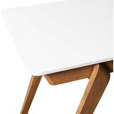 Livetastic KOTNA PISALNA MIZA les, leseni material bela, barve hrasta | Shoptok.si