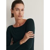 Reserved - Top dugih rukava s asimetričnim porubom - plavozeleno | shoptok.hr