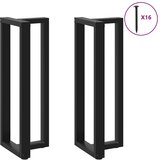 vidaXL Noge za barski stol T-oblika 2 kom crne 40x35x(110-111)cm čelik | shoptok.hr