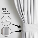 AmeliaHome Curtain VELVET color white style classic silver eyelets type of material - textiles velvet 140x245 | shoptok.hr