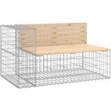  Vrtna klupa s gabionskim dizajnom 122x71x65,5 cm od borovine | Eponuda.com