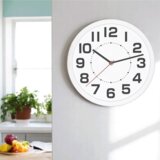 Home Stenska ura, steklena sprednja stran, 1 x AA baterija, 250 mm - AWC250BK | Shoptok.si