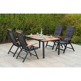 Gardenson Vrtna Garnitura Tilos, 5-Delno, Masivno, Vklj.blazine | Shoptok.si