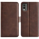 INORCO Folio etui iz PU usnja z zložljivim stojalom iz telečje teksture za telefon Nokia C32 Wallet Flip Phone Cover, (22036574) Cene