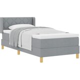vidaXL Postelja z vzmetnico Svetlo siva 200 x 90 cm Poliester, (5000127699) | Shoptok.si