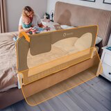 Lionelo zaščitna ograja za posteljo Hanna 150x66 cm, Bež Melange | Shoptok.si