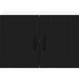 vidaXL Stenska kuhinjska omarica s polico 2 pcs Črna 60 x 31 x 40 cm | Shoptok.si