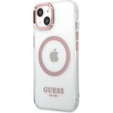 Guess Magsafe ohišje za Apple iPhone 14 Plus TPU z zlatimi obrisi, Prozorno, (21244206) Cene