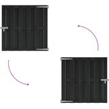  Vrtna vrata 100 x 100 cm WPC i aluminij Crna | shoptok.hr
