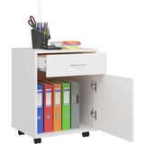 vidaXL Ormarić s kotačima bijeli 45 x 38 x 54 cm od iverice | shoptok.hr