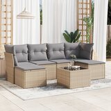 vidaXL 7-dijelni set vrtnih sofa od poliratana s jastucima bež Cijene