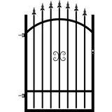 x vrata za ogradu Monica lijeva (90 150 cm, Crne boje, Metal)
