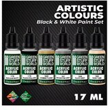 Green Stuff World paint set - black n white paint set (box x6) Cene