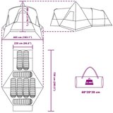  Teepee šator s krovom Siva i narančasta 720 x 465 x 295 cm | shoptok.hr