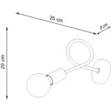 Sollux Lighting Stenska svetilka LOOP črna, (21347215) Cene
