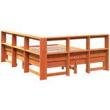  Knjižna postelja brez vzmetnice vošč. rjava 150x200 cm borovina, (21790875) | Shoptok.si