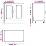 vidaXL Donji ormarić za sudoper Kalmar crni 80x46x81 5 cm drveni | shoptok.hr