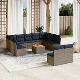 vidaXL 12-dijelni set vrtnih sofa od poliratana s jastucima sivi | shoptok.hr