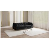 Ropez Crna baršunasti sofa 225 cm Chelsea Bis – | shoptok.hr