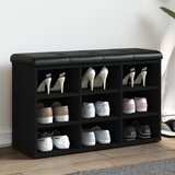  The Living Store Klop za čevlje črna 82x32x50 cm inženirski les - Klop Za Čevlje, (21453378) Cene