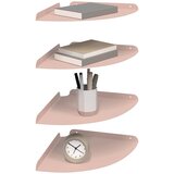  Lebdeća polica s policom 4 pcs Ružičasta 30 x 30 x 2 cm | shoptok.hr