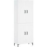  Visoka komoda bijela 69 5x34x180 cm konstruirano drvo | shoptok.hr