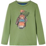  Dječja majica dugih rukava svijetla kaki 116 | shoptok.hr