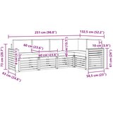  Set vanjskih sofa 5 pcs Bijela i krem 251 x 132,5 x 73 cm | shoptok.hr
