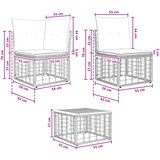  Set vanjskih sofa 11 kom. Crna i tamno siva Poliester | shoptok.hr