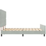  s opruga kutije Svjetlosiva 160 x 200 cm Baršun | shoptok.hr