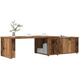  Kava miza Stari les 150x50x35 cm Inženirski les Cene