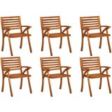 Maison Chic Vrtni stoli - Stol za vrt 6 kosov trden akacijev les JS1719, (21877043) | Shoptok.si