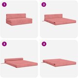  Preklopni madrac za sofu Ružičasta 152 x 86,5 x 60 cm Tkanina | shoptok.hr