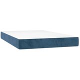  Box spring postelja z vzmetnico LED temno modra 120x200cm žamet | Shoptok.si