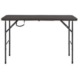  Sklopivi vrtni stol smeđi 120 x 60 x 74 cm HDPE izgled ratana | Eponuda.ba