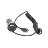 Auto punjač univerzalni 2u1 (Micro usb kabel + USB slot) crni 1A | Eponuda.com
