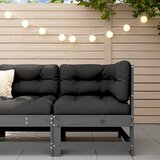 vidaXL Kutna vrtna sofa siva od masivne borovine Cijene
