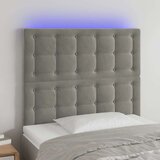  Uzglavlje svjetlosivo 80x5x118/128 cm baršunasto | shoptok.hr