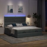 vidaXL Okvir kreveta s madracima tamnosivi 160x200cm od tkanine | shoptok.hr